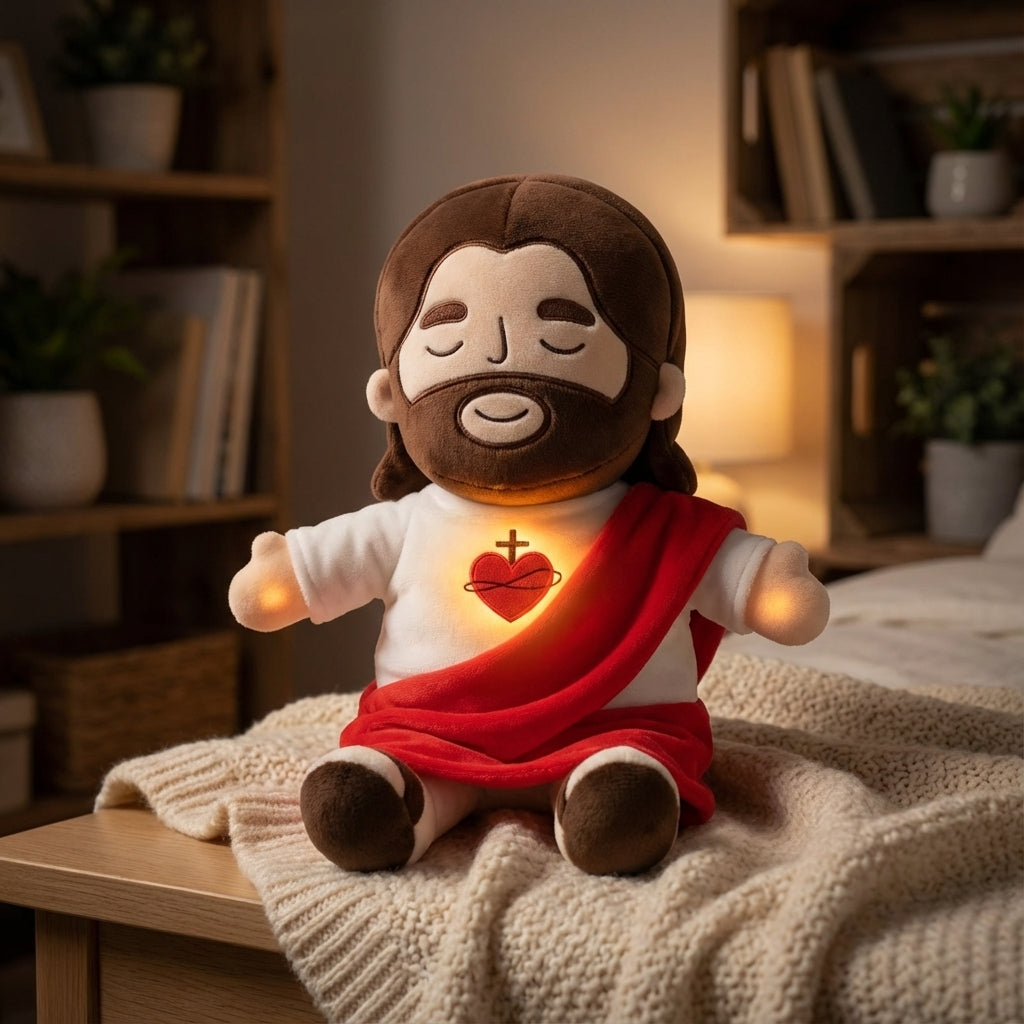 Close up of the gentle heart light glowing warmly