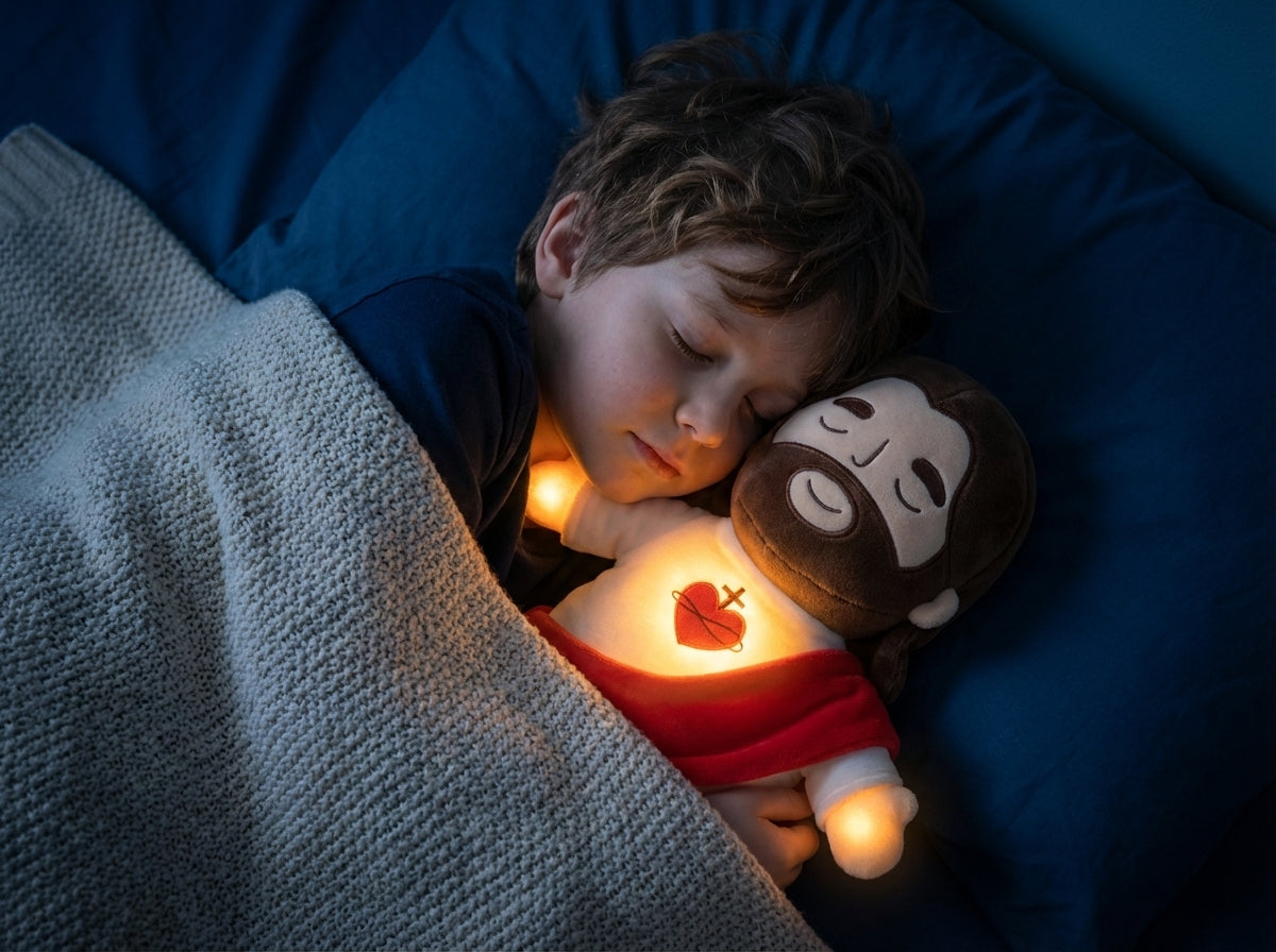 Child sleeping peacefully with Faithful Embrace
